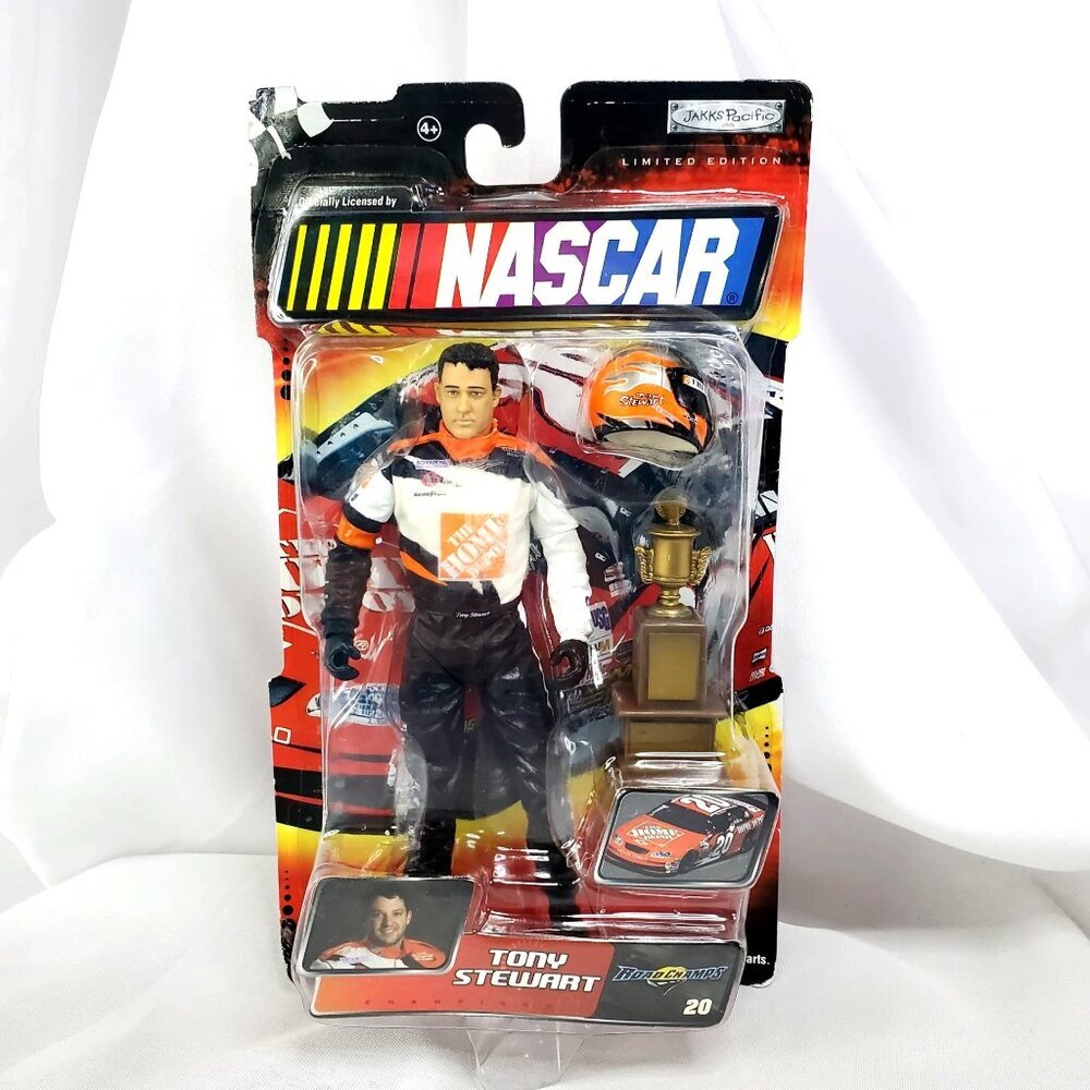 Tony Stewart #20 NASCAR 2003 Action Figure By Jakks Pacific Road Champs 6 inch - Picture 12 of 12